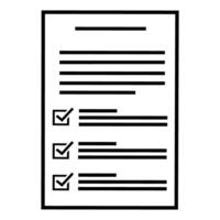 Checklist icon. Outline illustration of checklist icon for web vector