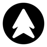 Cursor Icon. Flat Circle Stencil Design. Illustration. vector