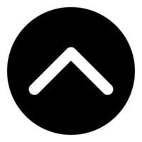 Arrow up icon black color in circle illustration flat style simple image vector
