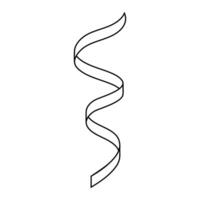 Curly ribbon icon. Simple illustration of curly ribbon icon for web vector