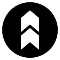 Arrow Up web icon. Flat black symbol. Pictogram is isolated on a white background. Designed for web and software interfaces. vector