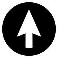 Arrow Up web icon. Pictogram is isolated on a white background. Designed for web and software interfaces. vector