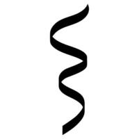DNA spiral icon. Simple illustration of DNA spiral icon for web design isolated on white background vector
