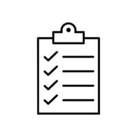 Checklist icon. Simple element illustration. Checklist concept outline symbol design. Can be used for web and mobile. vector