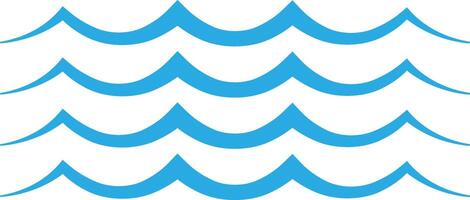 Water wave icon. Flat illustration of water wave icon for web and app design vector