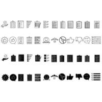 Survey icon set. Feedback illustration sign collection. Including question symbol. Survey web icons. satisfaction symbols for web. vector