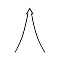 Arrow icon isolated on white background. illustration. vector