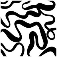 abstract background with wavy and twisty lines in black and white vector
