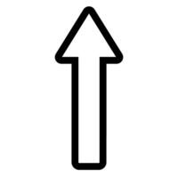 Arrow Up icon design. Flat black symbol. Pictogram is isolated on a white background. Designed for web and software interfaces. vector