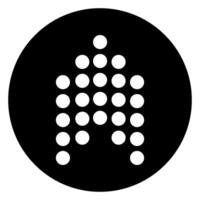 Arrow icon or web symbol. Flat black symbol. Pictogram is isolated on a white background. Designed for web and software interfaces. vector
