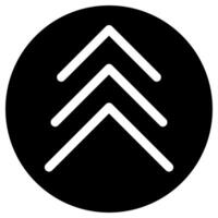 Arrow Up Icon . Flat black symbol. Pictogram is isolated on a white background. Designed for web and software interfaces. vector