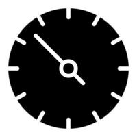 Clock Icon or symbol. Flat black symbol. Pictogram is isolated on a white background. Designed for web and software interfaces. vector