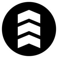 Arrow web icon. Flat black symbol. Pictogram is isolated on a white background. Designed for web and software interfaces. vector