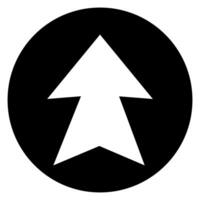 Arrow Up web icon. Flat black symbol. Pictogram is isolated on a white background. Designed for web and software interfaces vector