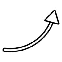 Up arrow icon. Outline up arrow icon for web design isolated on white background vector