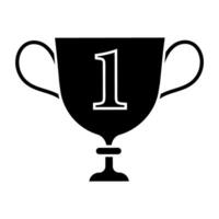 Trophy icon. Simple illustration of trophy icon for web design isolated on white background vector