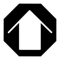 Home Icon . Flat black symbol on white background. Pictogram is isolated. Designed for web and software interfaces. vector
