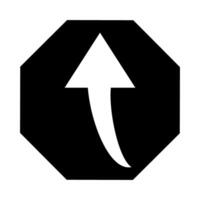 Arrow Pointer icon. Flat black symbol. Pictogram is isolated on a white background. Designed for web and software interfaces. vector