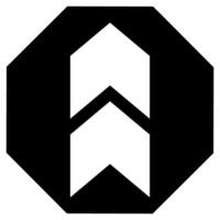 Arrow Up icon. Flat black symbol. Pictogram is isolated on a white background. Designed for web. vector