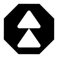 Arrow up icon. Flat black symbol. Designed for web and software interfaces. vector