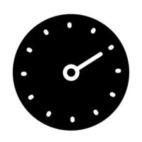 Clock Icon . Flat black symbol. Pictogram is isolated on a white background. Designed for web and software interfaces. vector