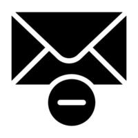 Mail Remove Icon web . Outline Mail Remove Sign. Isolated Contour Symbol Illustration. vector