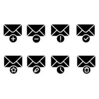 Mail icon web set. Email illustration sign collection. Envelope symbol. Post web icons. Mail symbols for web and mobile app. vector