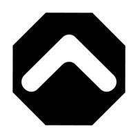 Arrow Up Icon . Flat black symbol. Pictogram is isolated on a white background. Designed for software interfaces and web . vector