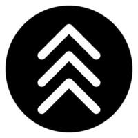 Arrow Up icon or sign. Flat black symbol. Pictogram is isolated on a white background. Designed for web and software interfaces. vector