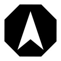 Tunnel icon. Flat black symbol. Pictogram is isolated on a white background. Designed for web and software interfaces. vector