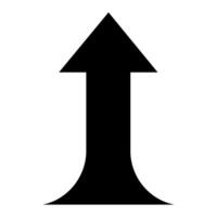 Up arrow icon. Simple illustration of up arrow icon for web vector