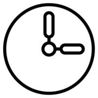 Clock sign or symbol. Flat black symbol. Pictogram is isolated on a white background. Designed for web and software interfaces. vector