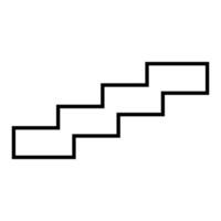 Stairs icon. Simple illustration of stairs icon for web design isolated on white background vector