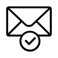 Envelope Check Mark web Icon. Flat Color Design. Illustration. vector