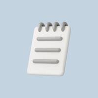 3d Realistic Note or Memo Icon vector