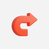 A bold, red 3D arrow icon pointing to the right. vector