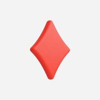 A smooth red diamond shape with a modern and minimalistic design. vector