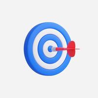 A colorful target with an arrow, symbolizing goal-setting and achievement. vector