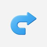 A stylized blue arrow pointing right, signifying direction and movement. vector