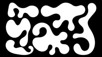 Organic shapes create an abstract composition in contrasting black and white design vector