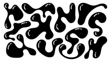 Organic shapes forming an abstract pattern with irregular blobs and fluid forms vector