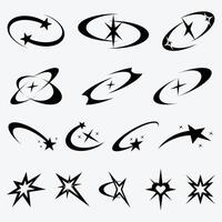 Y2K Star Swirl Set vector