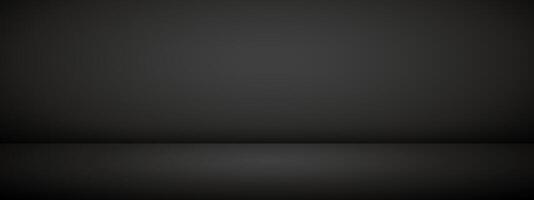 Limbo black background. Abstract studio gradient bg. Modern banner with empty space for advertising text. illustration. vector