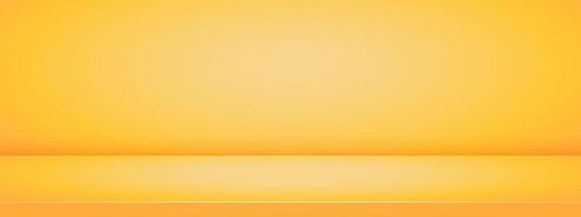 Soft yellow studio room. Abstract light gradient bg. 3d minimal wall for display presentation. illustration. vector