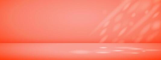 Limbo orange background with sun rays. Abstract studio gradient bg. Modern banner with empty space for advertising text. illustration. vector