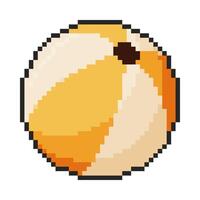 Pixel art beach ball icon in 8 bit style. Retro 80s,90s game graphics. vector