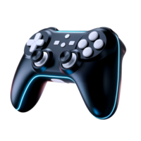 3d joystick controller icon isolated on transparent background. 3d rendering Cartoon plastic style png