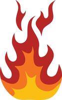 Fire Frame Border Icon in Cartoon Design, Isolated on White Background. vector