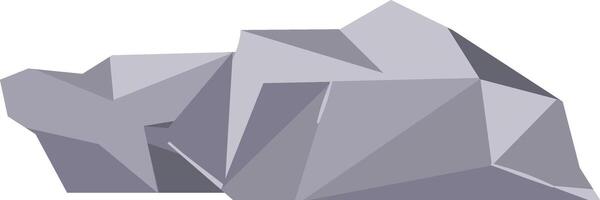Boulder Rock Illustration Isolated on White Background, vector