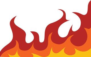 Fire Frame Border Icon Isolated on White Background. vector